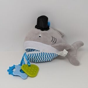 Manhattan Toy Baby Shelton Shark Zip Play Plush Teether Travel